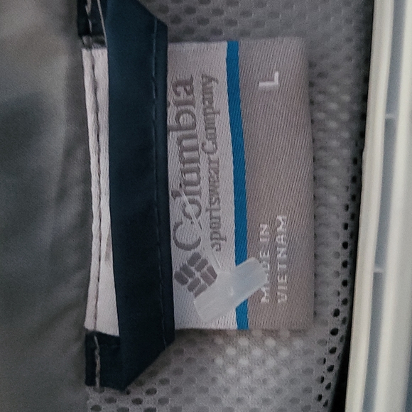 Columbia raincoat Men's size LG. Navy Blue color. - Picture 5 of 5